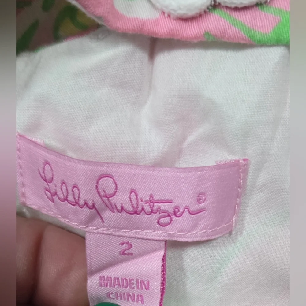 Lilly Pulitzer Womens Nina Shift Dress Size 2 Chin Chin Print Embroidered